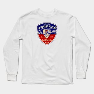 Truckee California Skiing Ski Mountains Skier CA Long Sleeve T-Shirt